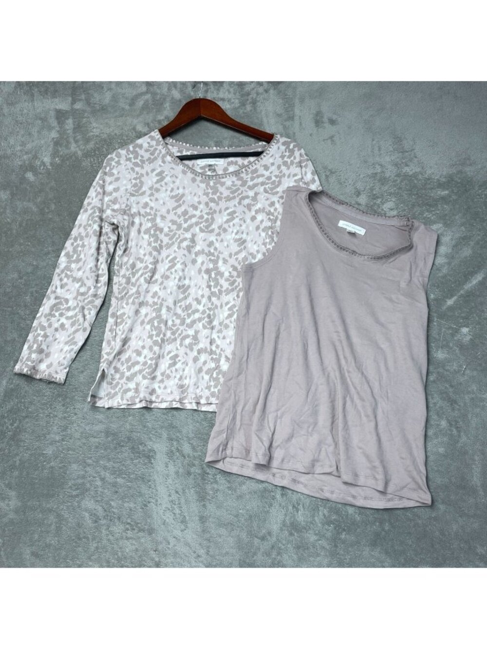 NWOT Carole Hochman Women's S 2-Piece Pajama Long sleeve Top, Tank Top    C0659